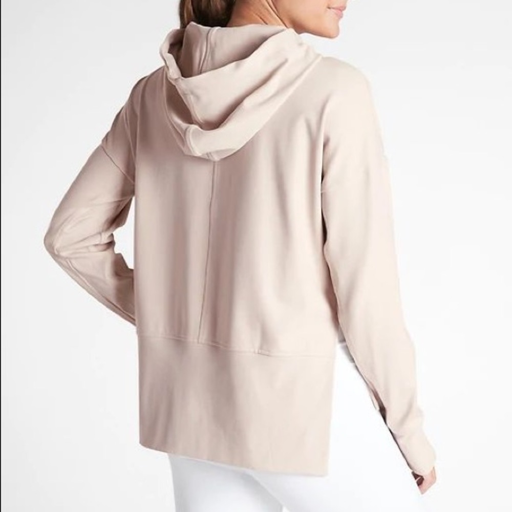 Athleta Mission Hoodie Beige Tan Cream Color Large